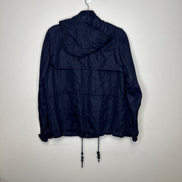 Vince Tencell Blend Bergdorf Goodman Women's Utility Jacket  Navy Blue Size S - Picture 7 of 14